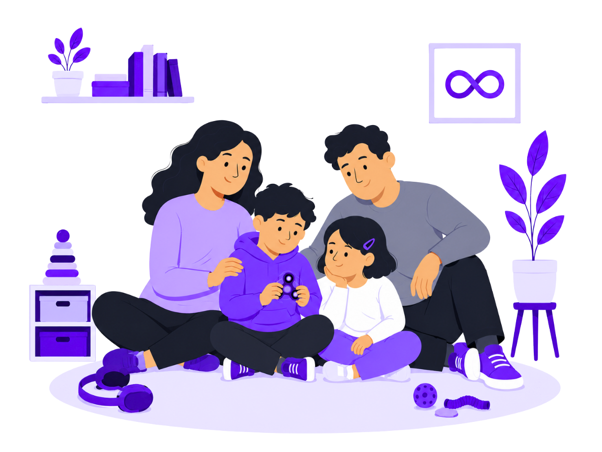 Family with neurodivergent children