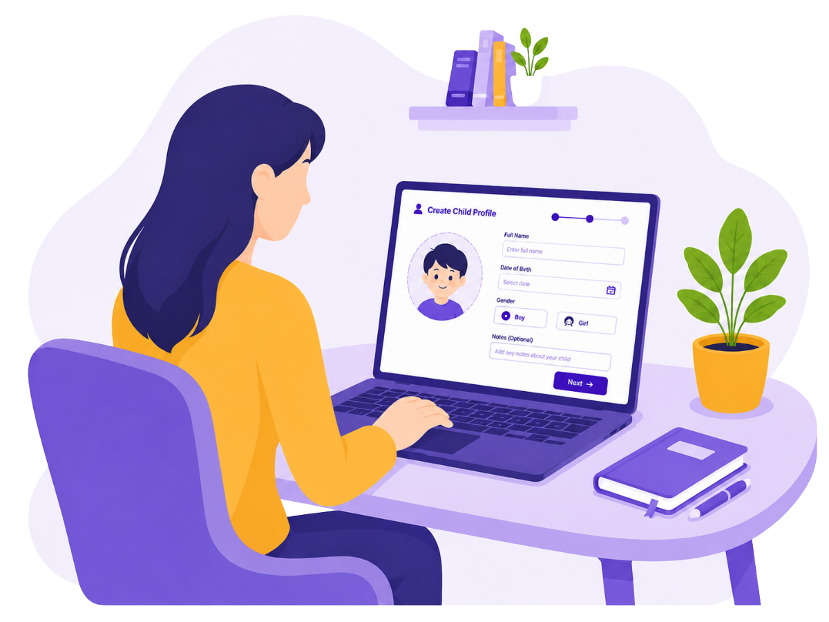 Illustration de création de profil